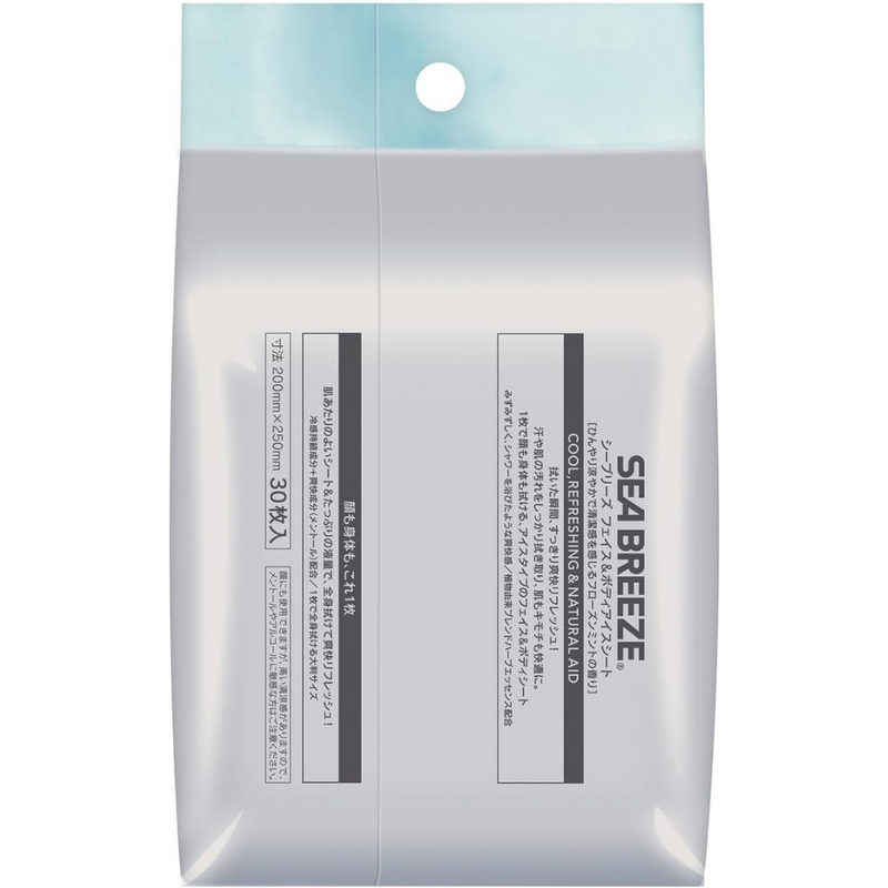 Seabreeze Face & Body Ice Sheet Frozen Mint 30 Sheets × 3 Packs + Bonu
