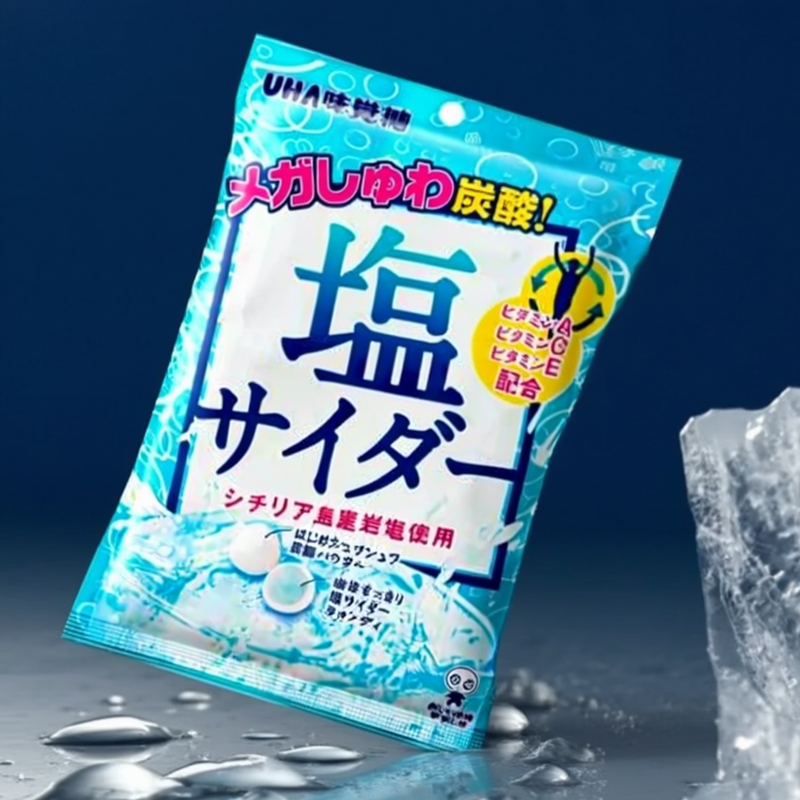 UHA Mikakuto Salt Cider Candy 3-Bag Set Made in JAPAN - Tokyo Sakura M