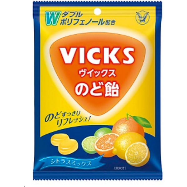 Vicks Throat Lozenges Citrus Mix 70g × 6 Bags – Made in JAPAN - Tokyo