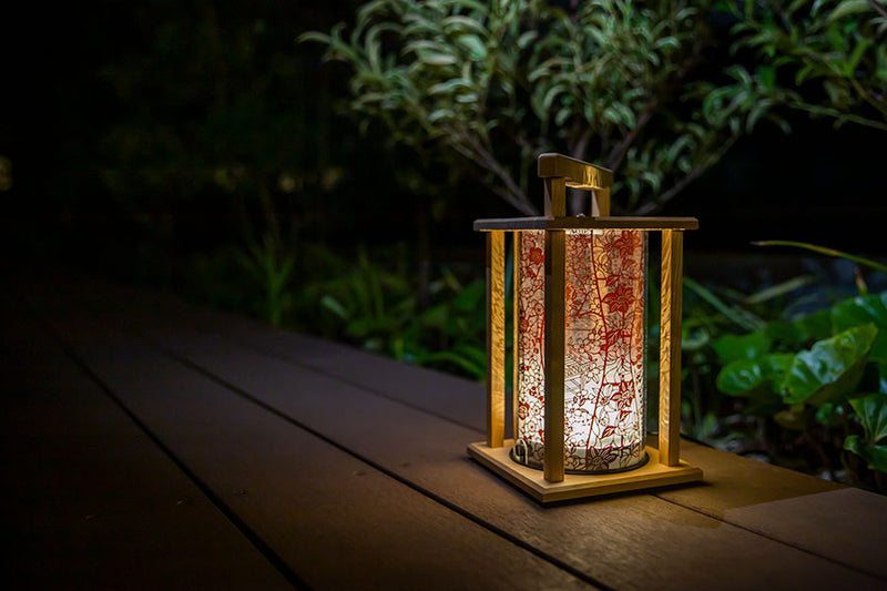 Japanese Traditional Pattern LED Lantern - Kaoru Andon - Kawasaki City Store