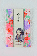 Pochibukuro (Small Decorative Envelope) with Gratitude Messages -Set of 3- (Murasaki Shikibu, Fujiwara no Michinaga, Abe no Seimei, Sei Shonagon, Akiko) Manga-Style Designs - Kurumira Shop