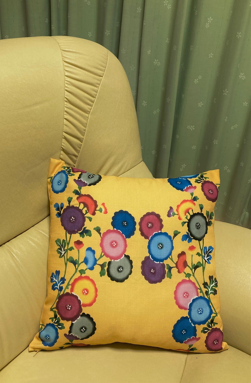 Okinawa Bingata Cushion Cover, Traditional Japanese Dyeing - Kawasaki City Store