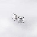 Pt950 Emerald Cut Lab Grown Diamond Stud 2ct IGI - YUUKI JEWELLERY JAPAN