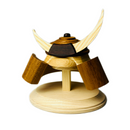 Wooden Samurai Kabuto Helmet Ornament, Handcrafted By Ricod - Shizuoka City