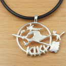 Studio Ghibli-Inspired Silver Pendant Set: Kiki & Laputa Robot - Kurumira Shop