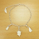 Totoro & Catbus Silver Charm Bracelets - Removable Charms - Kurumira Shop