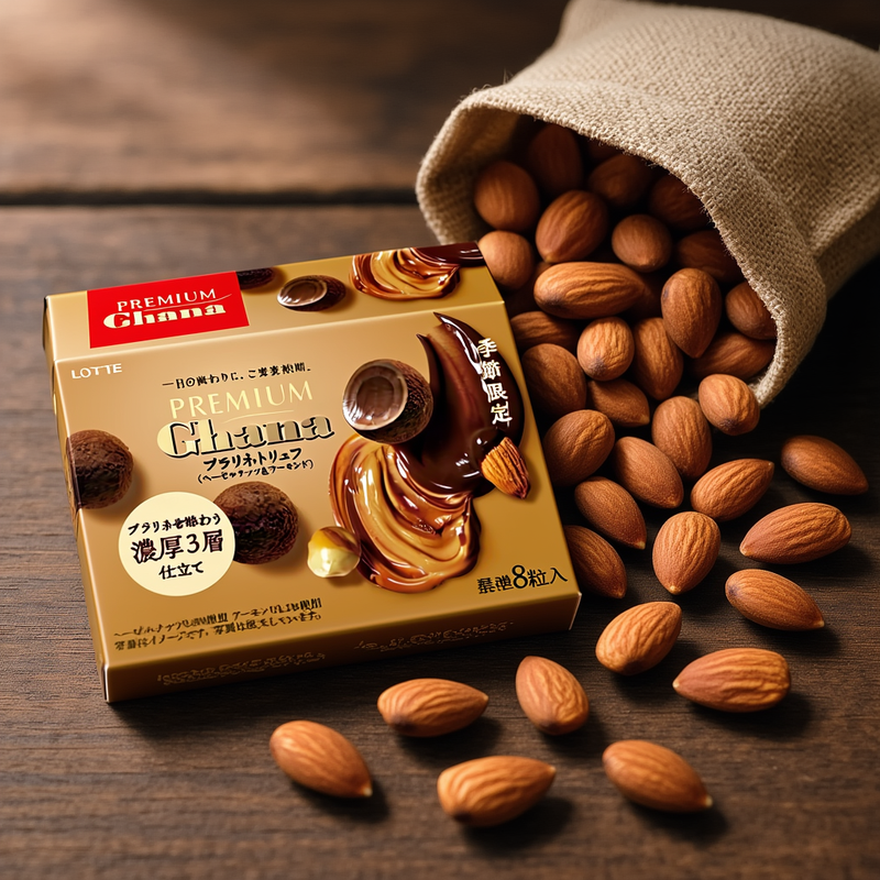 Lotte Ghana Praline Truffle Hazelnut Chocolate 49g – Made in JAPAN - Tokyo Sakura Mall