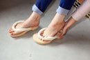 GETALS for Room Five-Toe Indoor Wooden Sandals with Tono Hinoki - Saganoya