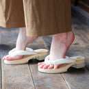 GETALS COLOR Strap Japanese Five-Toe Wooden Sandals with Tono Hinoki - Saganoya