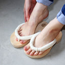 GETALS COLOR Strap Japanese Five-Toe Wooden Sandals with Tono Hinoki - Saganoya