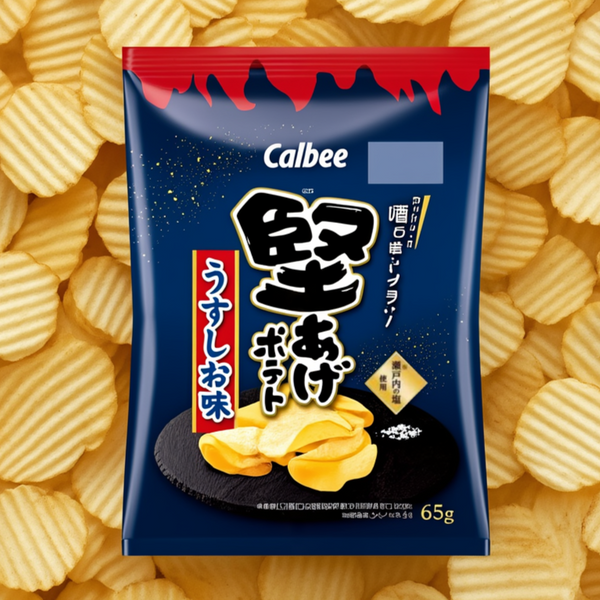 Calbee Hard-Fried Potato Chips Lightly Salted 65g – Made in JAPAN - Tokyo Sakura Mall