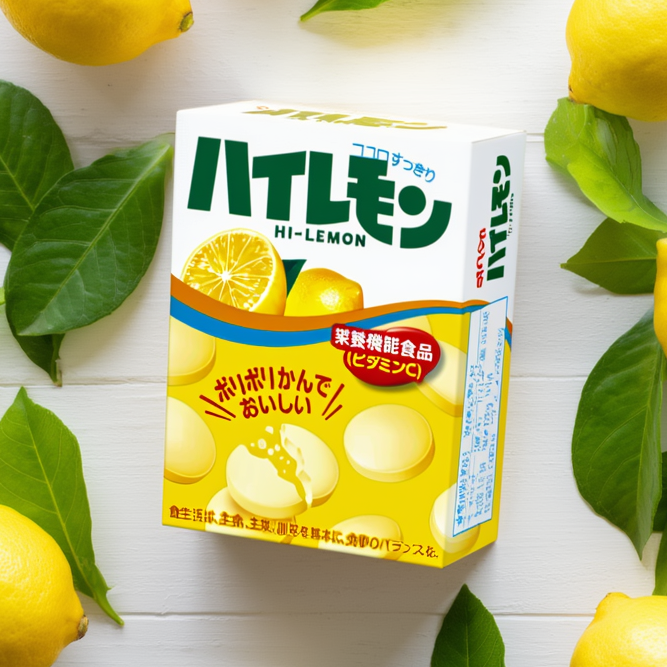 Hi Lemon Chewable Lemon Tablets 18 Tablets x 10 Packs – Vitamin C Enriched Candy – Made in JAPAN - Tokyo Sakura Mall