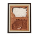 Rakugan Wooden Mold Art Frame – Tai Sea Bream Motif - Kurumira Shop