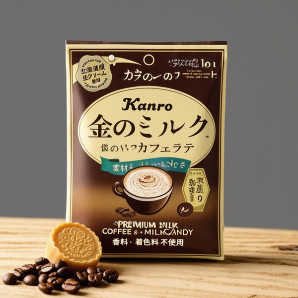 Kanro Golden Milk Café Latte Candy 6-Bag Set Made in JAPAN - Tokyo Sakura Mall