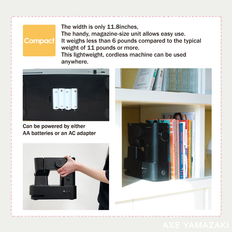 Portable Lightweight Sewing Machine MM-10 for Beginners - AXE YAMAZAKI