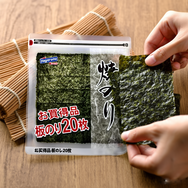Hagoromo Roasted Seaweed 20 Sheets – Premium Nori for Sushi & Rice Balls, Made in JAPAN - Tokyo Sakura Mall
