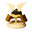 Wooden Samurai Kabuto Helmet Ornament, Handcrafted By Ricod - Shizuoka City