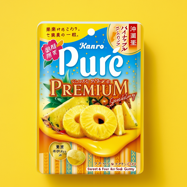 Kanro Pure Gummy Premium Okinawan Pineapple Sparkling 56g – Made in JAPAN - Tokyo Sakura Mall
