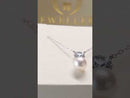 PT950 Akoya Pearl 6.5mm Natural Diamond 0.05ct Aquamarine Pendant Made in JAPAN - YUUKI JEWELLERY JAPAN