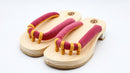 GETALS for Room Indoor Five-Toe Wooden Sandals with Color Straps – Saganoya