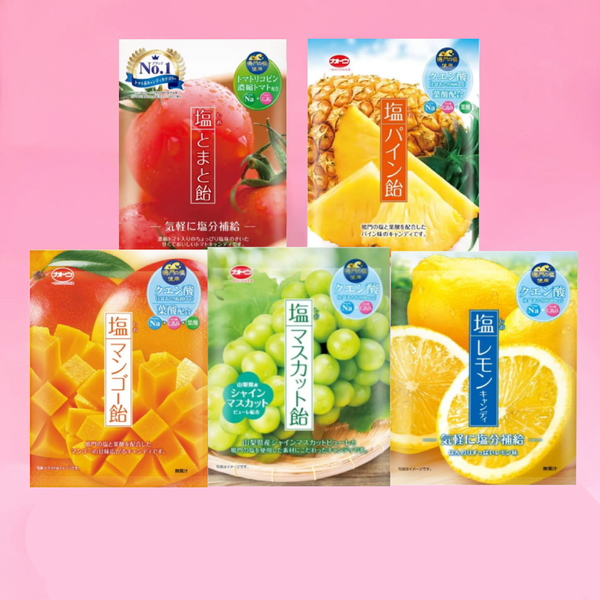 Kato Seika Salt Candy 5-Flavor Set (Tomato, Lemon, Mango, Pineapple, Muscat) – Made in JAPAN - Tokyo Sakura Mall