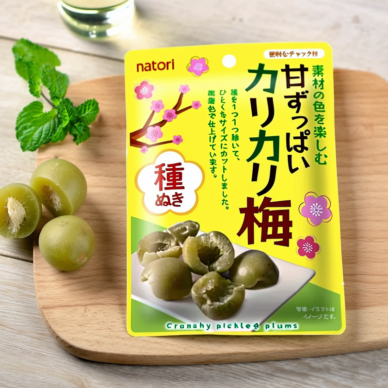 Natori Natural Color Sweet & Sour Crunchy Ume – Seedless 22g – Made in JAPAN - Tokyo Sakura Mall
