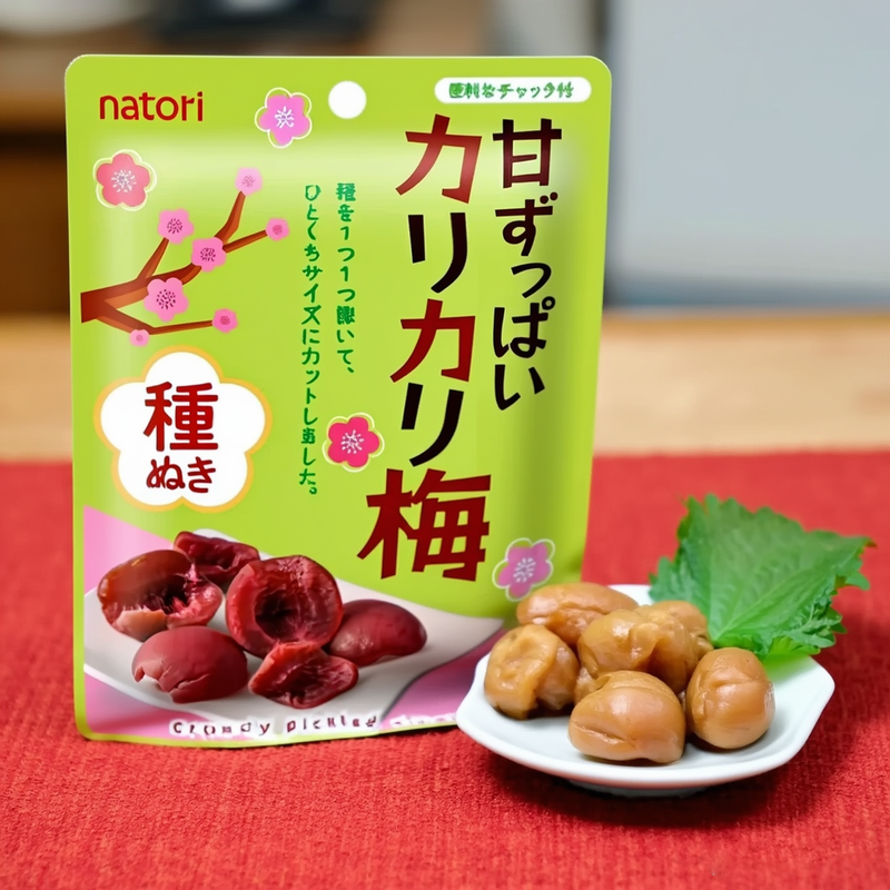 Natori Sweet & Sour Crunchy Ume – Seedless 22g – Made in JAPAN - Tokyo Sakura Mall