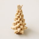 Snow Tree L Wooden Ornament with Shima Enaga Bird - Suzuki Kobo