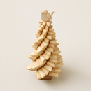 Snow Tree L Wooden Ornament with Shima Enaga Bird - Suzuki Kobo