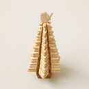 Snow Tree L Wooden Ornament with Shima Enaga Bird - Suzuki Kobo