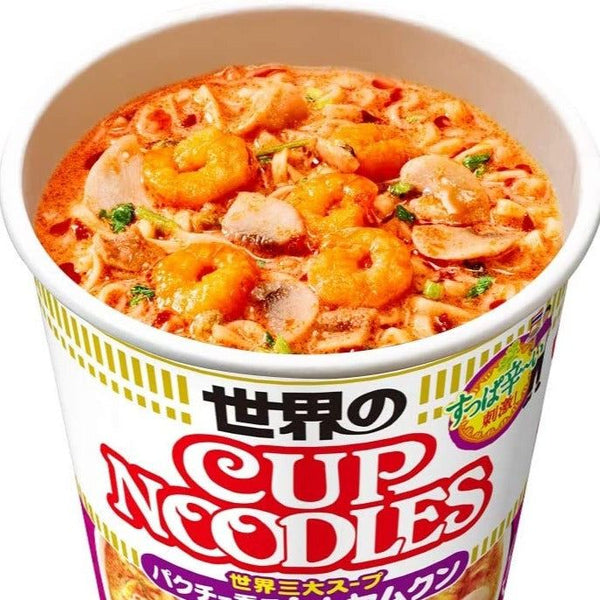 NISSIN FOODS Cup Noodle Tom Yam Kung with Coriander Flaver 75g x 12packs | j-Grab Mall Sakura Japan