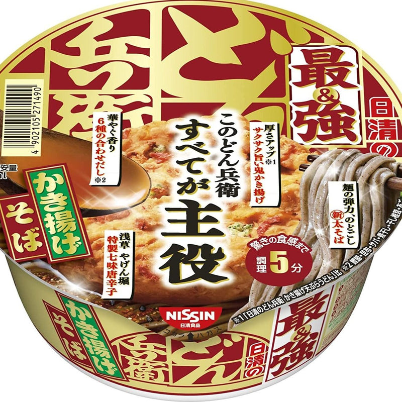 Nissin Foods Strongest Donbei Kakiage Tempura Soba 101g x 12Packs Japan | j-Grab Mall Sakura Japan