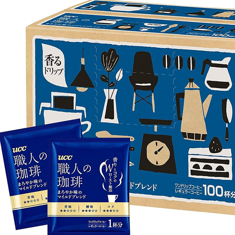 UCC Artisan Coffee Drip Coffee Mild Blend 100 Packs Japan | j-Grab Mall Sakura Japan
