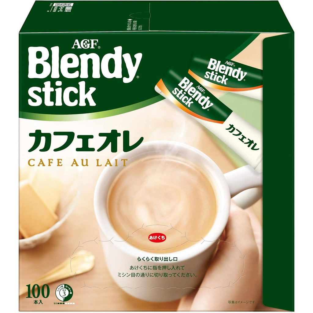 AGF Blendy Stick Cafe au Lait 100 Sticks Instant Stick Coffee Made in