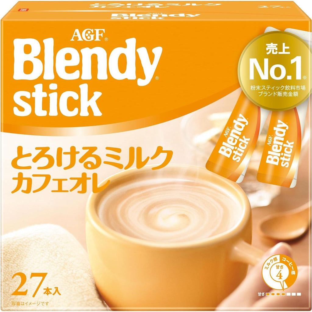 AGF Blendy Stick Melting Milk Cafe au Lait Stick Coffee 27 Sticks Inst