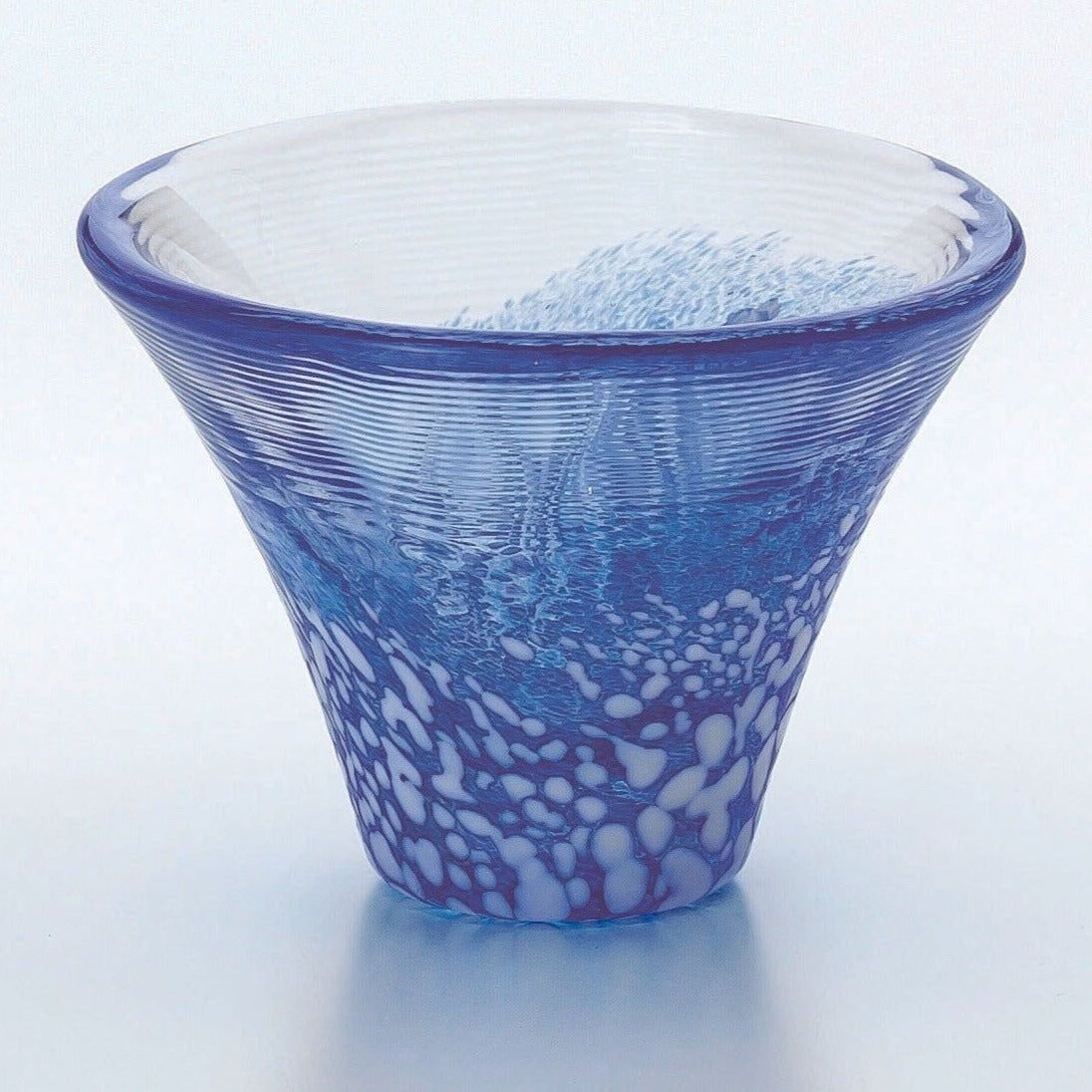 Special Sale! Japanese Sake Glass Fuji Fujisan Blue Symbol Craftsmansh